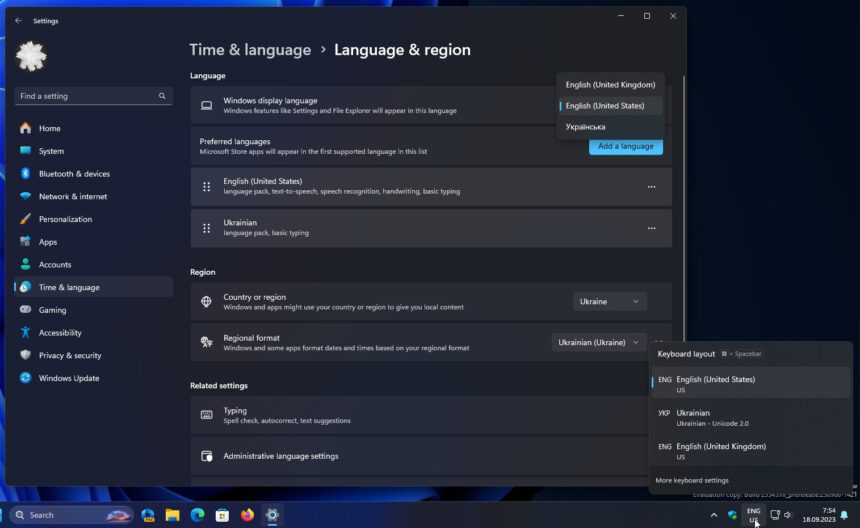 Change Time date Format in Windows 11