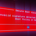 Invalid Signature Detected: Check Secure Boot Policy