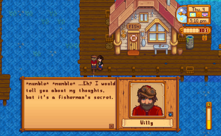 Stardew Valley Willy Guide: Gifts, Schedule, Heart Events, and Fish Shop