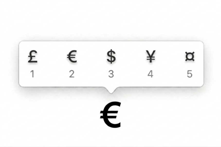 Type the Euro Symbol (€)