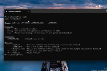 Enable Sudo on Windows 11