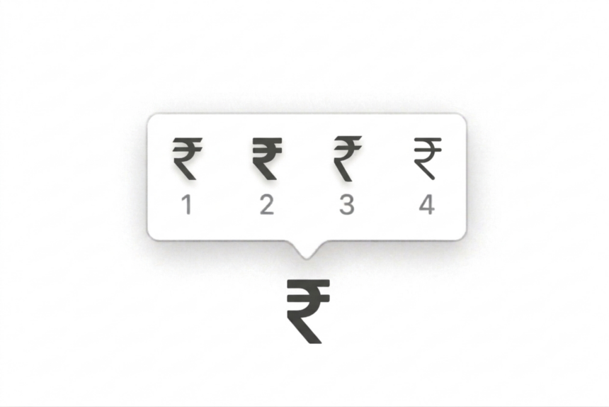 Type the Indian Rupee Symbol (₹)