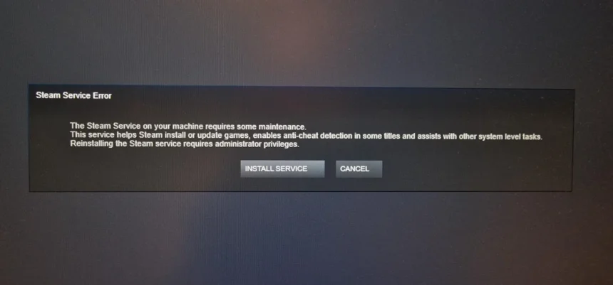 Steam Service Error