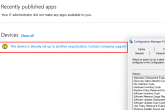 This Device Is Already Set Up in Another Organization in Company Portal